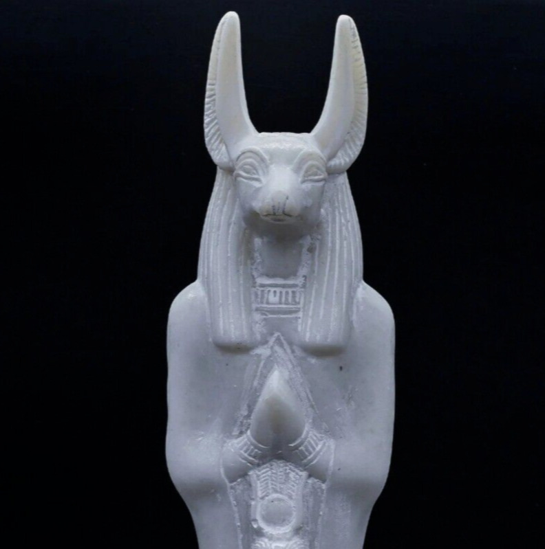 ANCIENT EGYPTIAN ANTIQUE Masterpiece White Statue Of Anubis Rare Pharaonic Bc