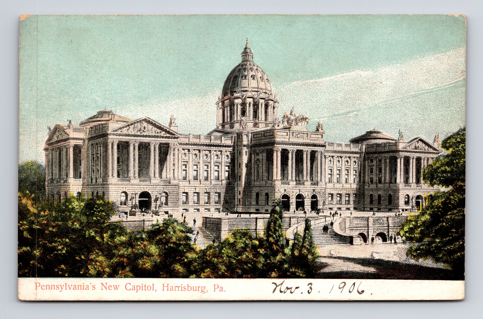 c1906 UDB Postcard Harrisburg PA Pennsylvania New State Capitol
