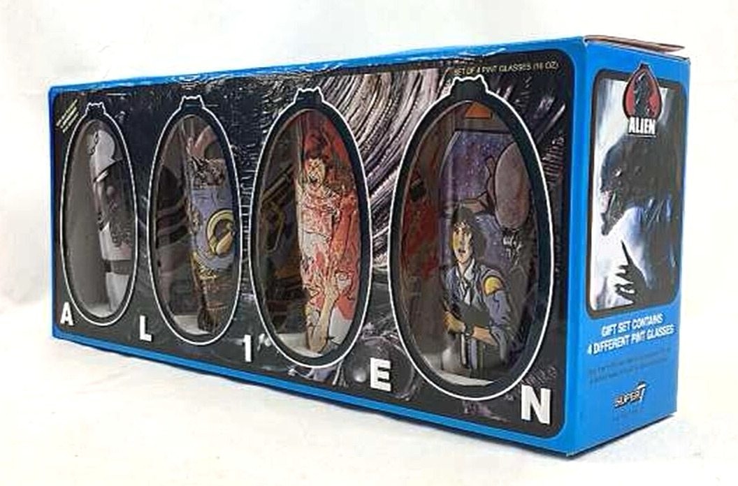 Hot Toys Japan SUPER7 ALIEN Collection Glass Set w/Box Unused
