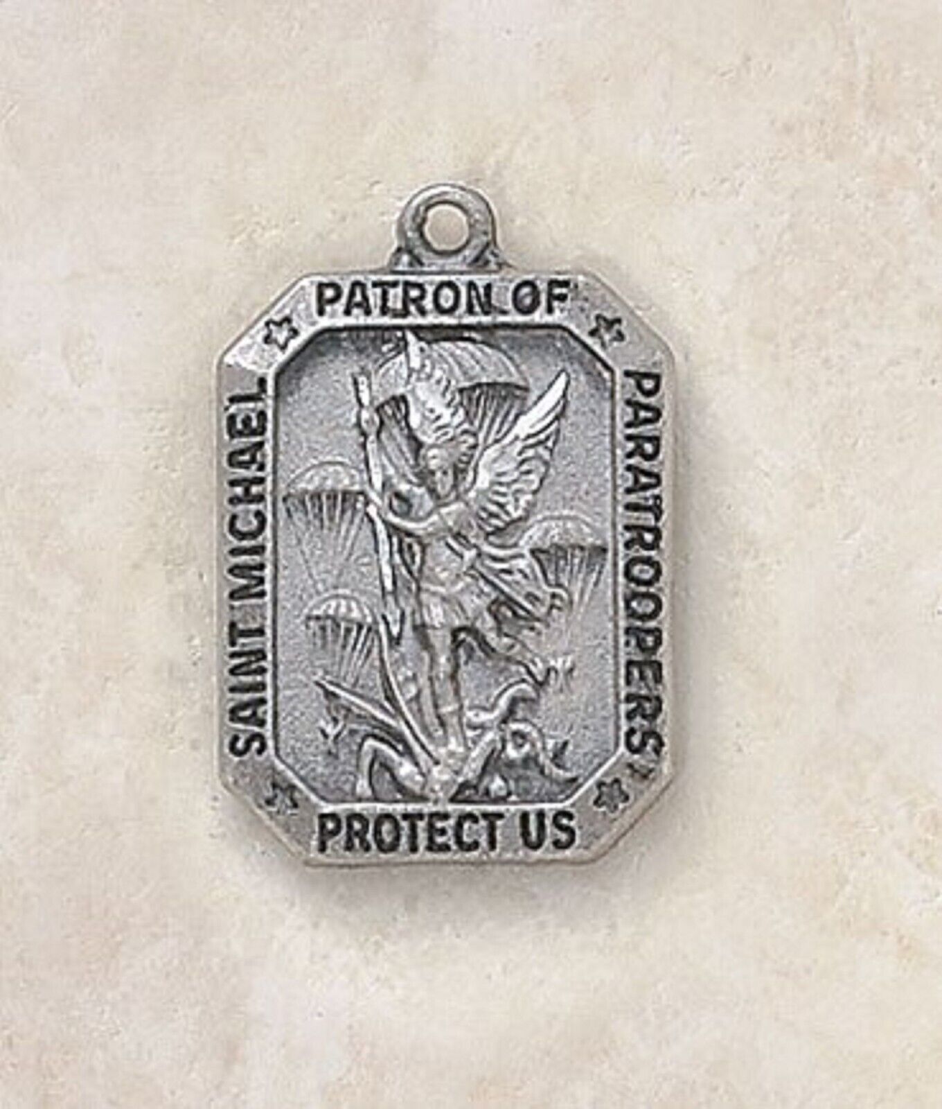 Sterling Saint Michael Patron Saint (Paratroopers) Medal St Michel The Archangel