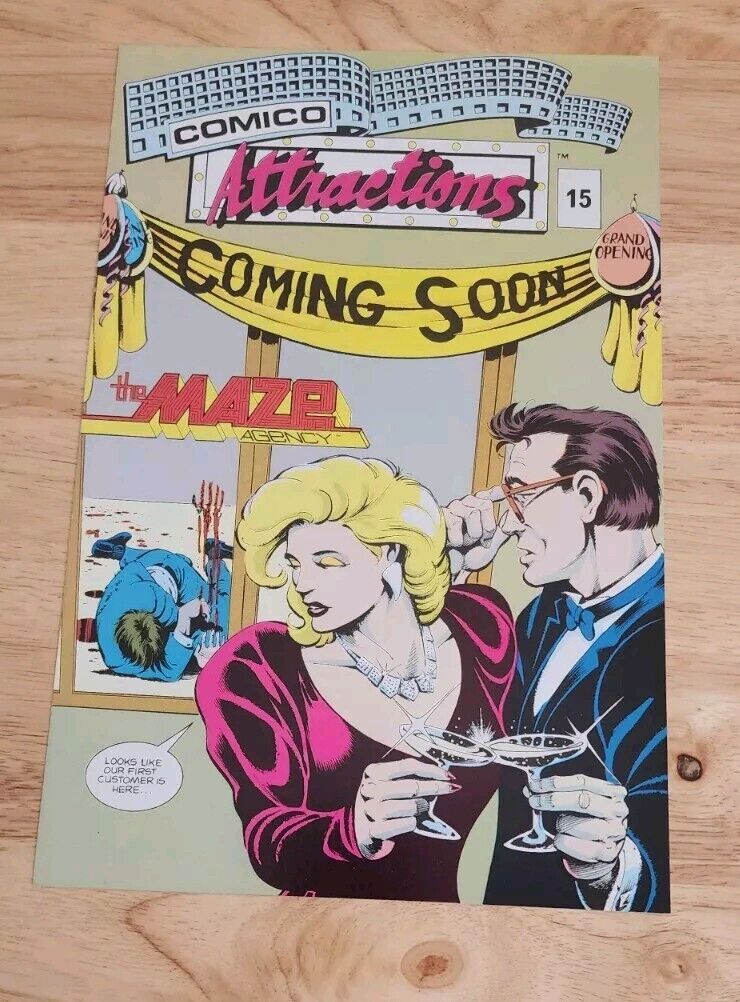 Comico Attractions #15,  Preview Flyer, Adam Hughes - HTF - Rare