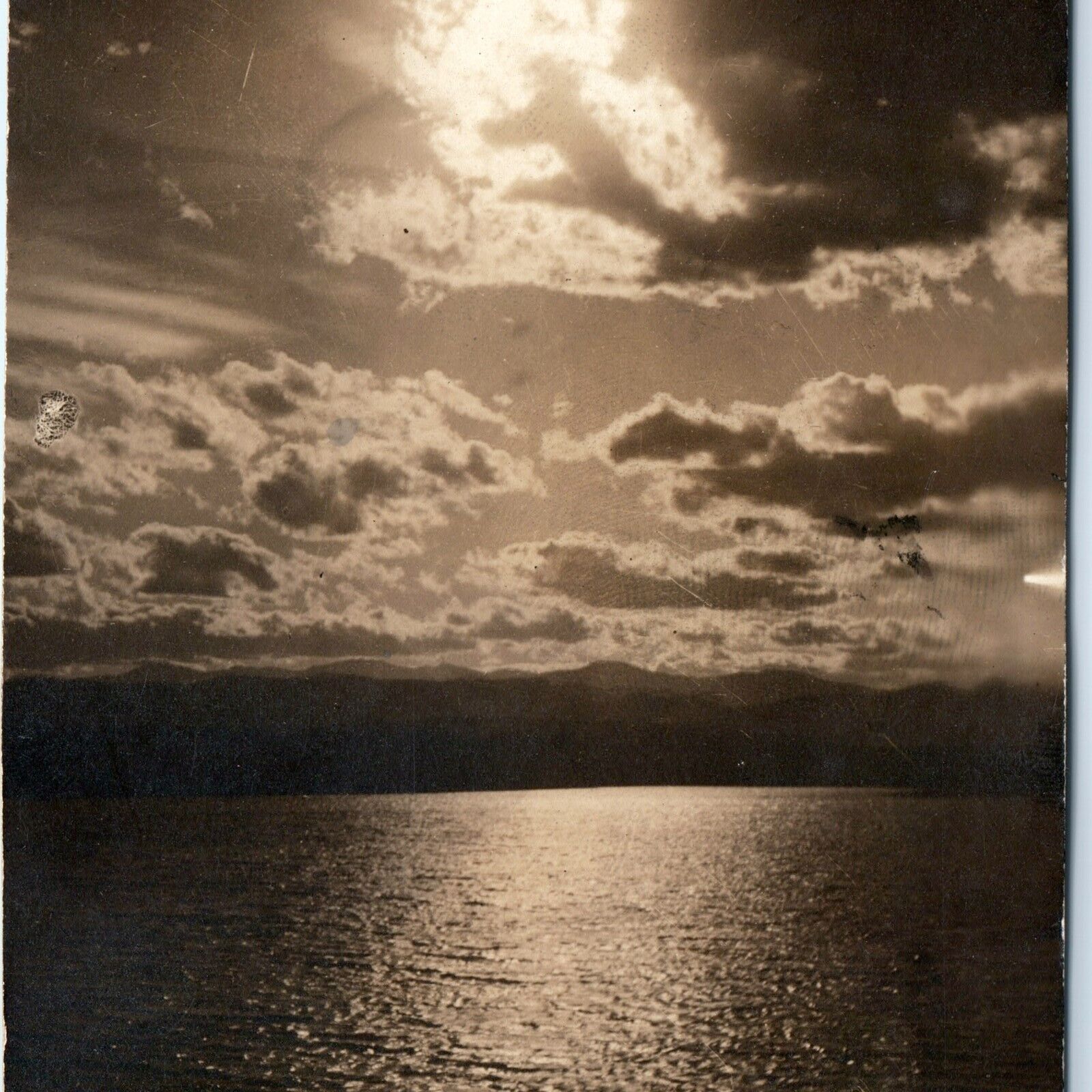 1920 Boulder, CO RPPC Reservoir Lake Sunset \