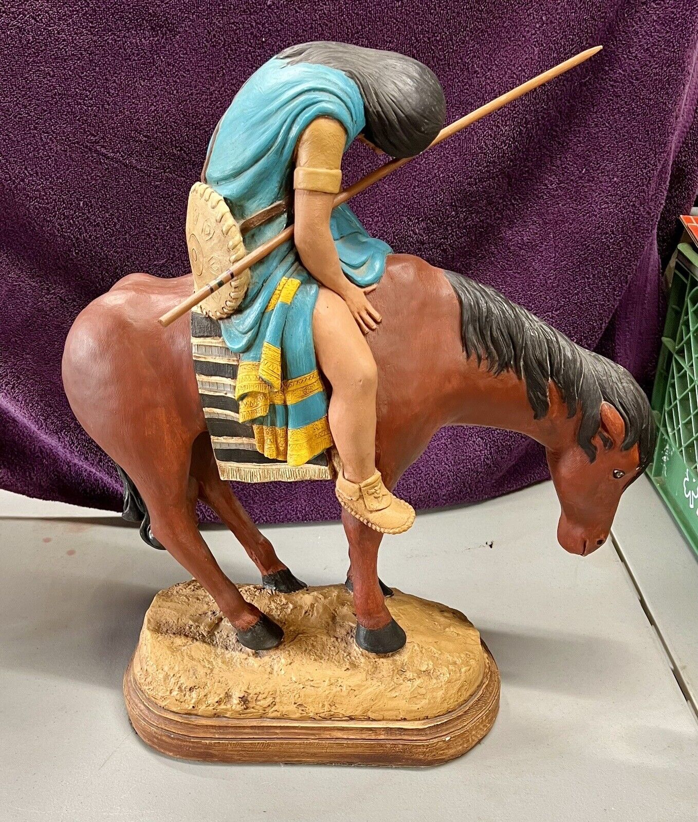 Vintage Apsit Bros of California 1977 “TRAIL OF TEARS” Indian Statue.  RARE
