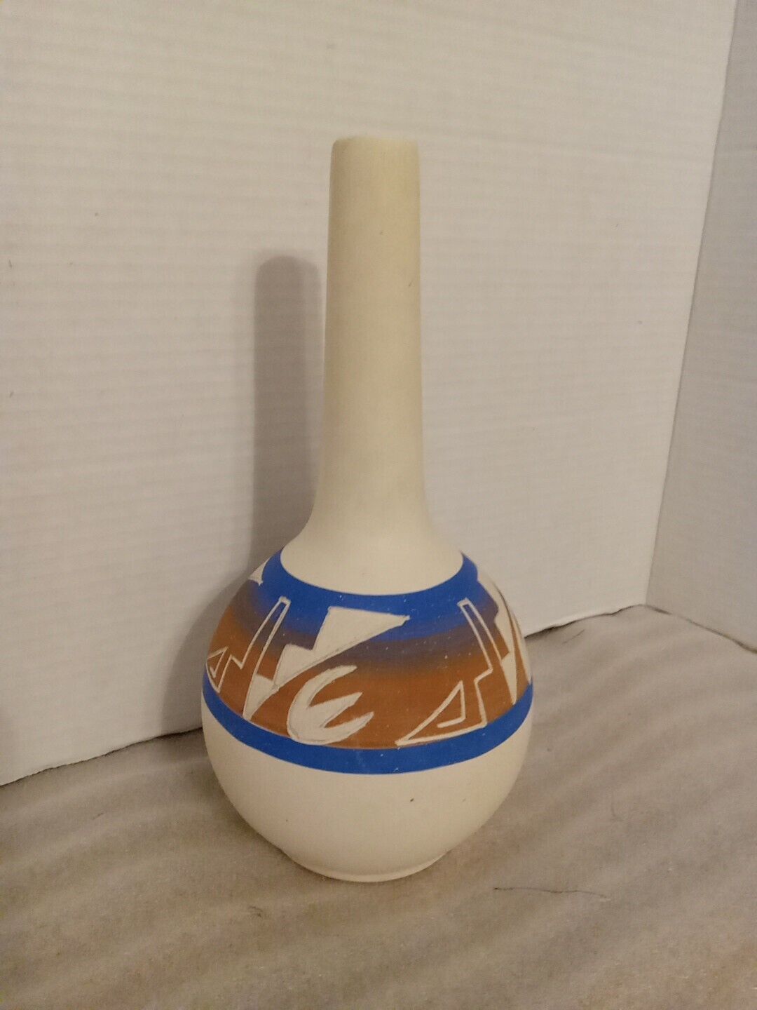 Vintage Native American Pottery Signed Vase 