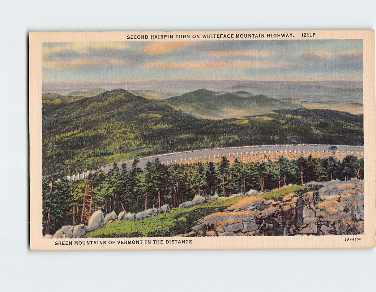Postcard Second Hairpin Turn on Whiteface Mountain Highway New York USA