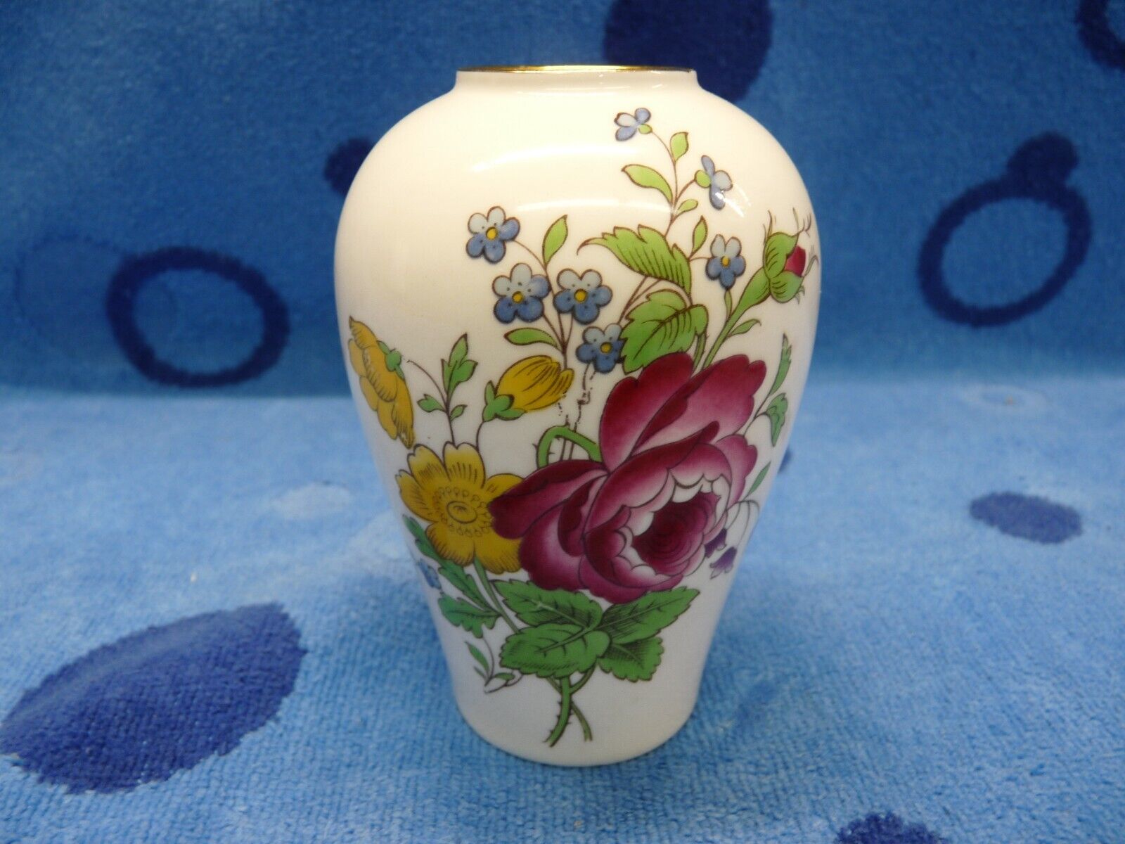 VTG Spode Bud Vase Floral Pattern English Fine Bone China 4”H