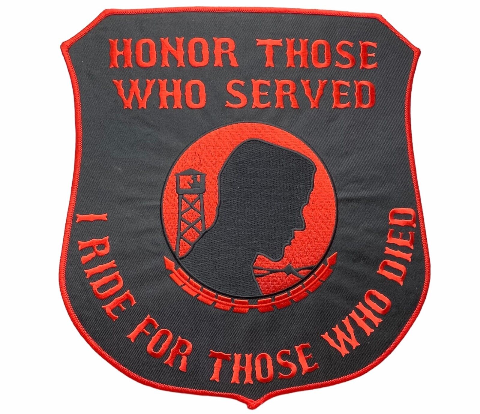 Honor Those Who Served I Ride For Those Who Died 11x12 Back Patch R&B LD15