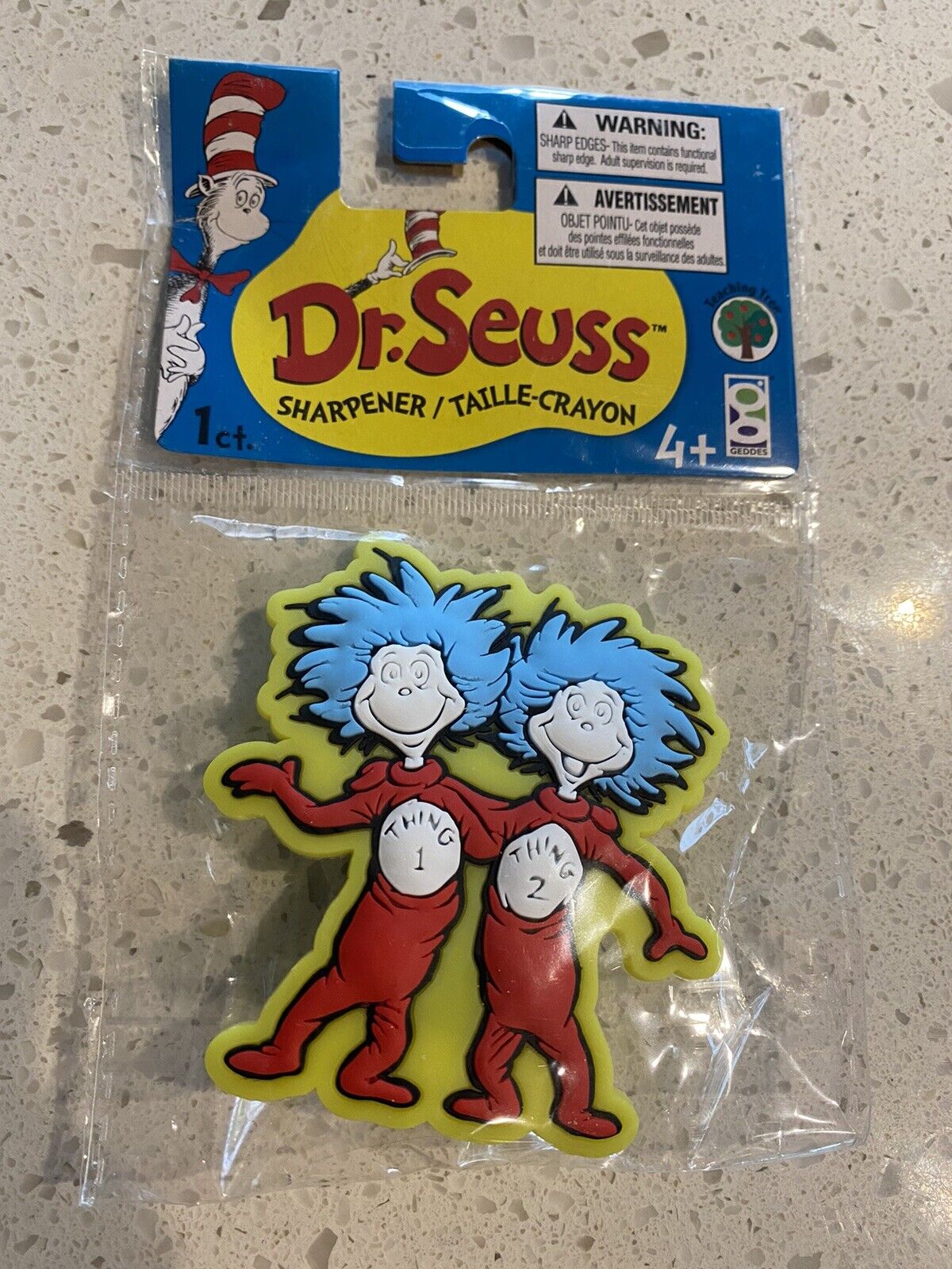 Dr. Seuss™ Characters Laser Cut Pencil Sharpeners Thing 1 & Thing 2 NEW