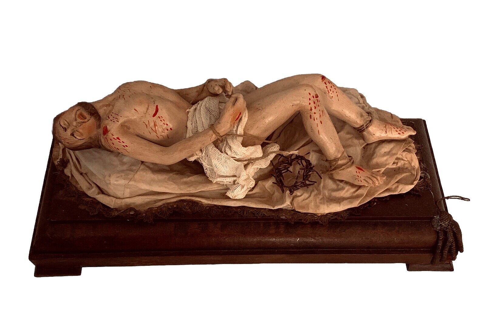19th Century Neapolitan School Sculpture Of Jesus Christ Dead And Deposition