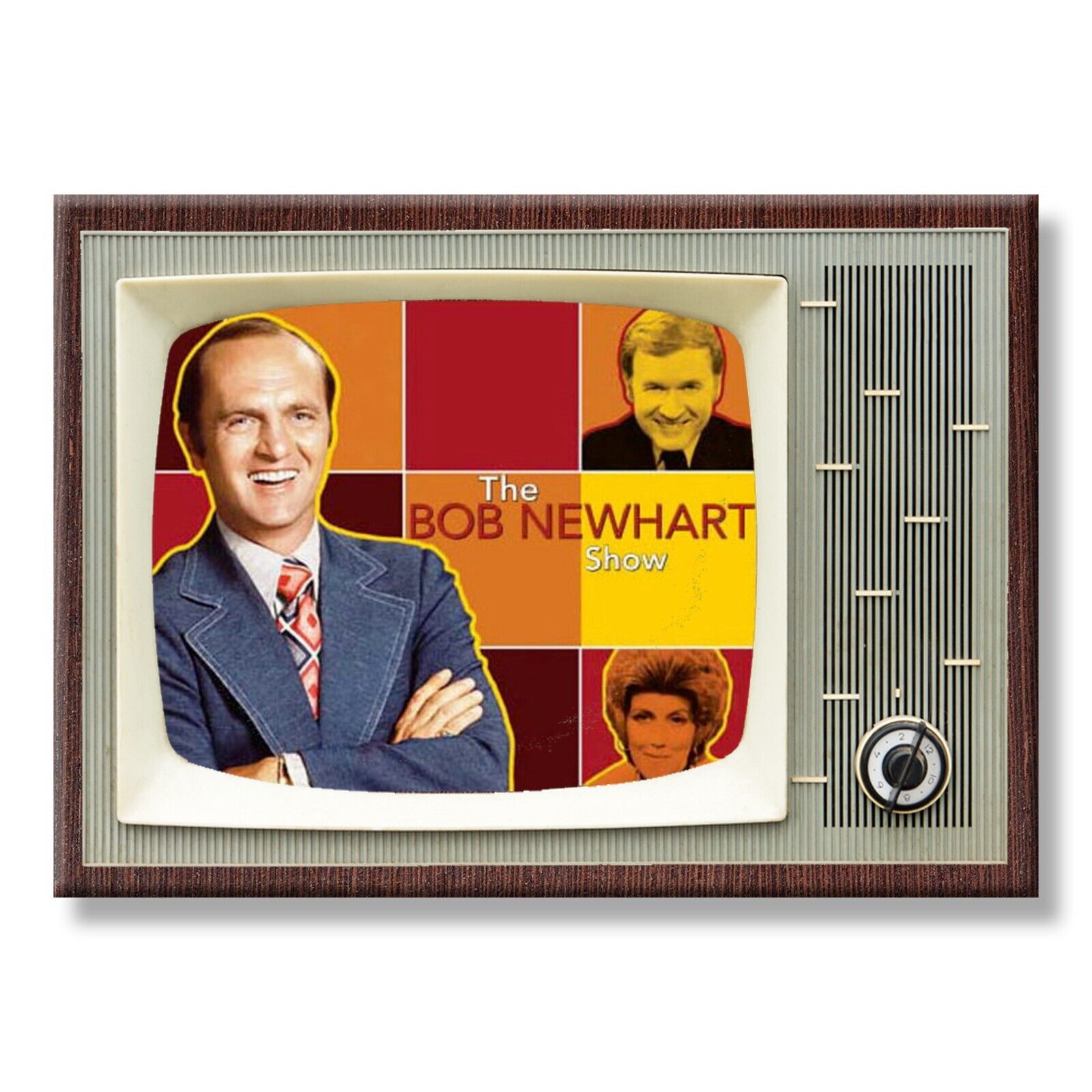 Bob Newhart TV Show Retro TV 3.5 inches x 2.5 inches Steel Fridge Magnet