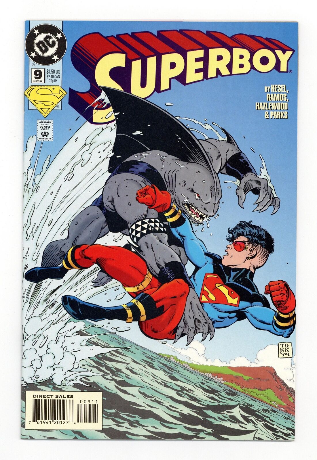 Superboy #9D VG+ 4.5 1994 1st full app. King Shark