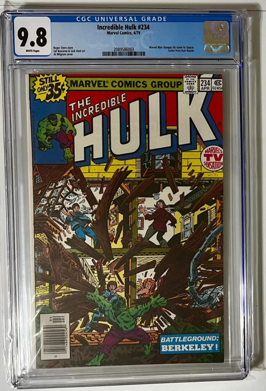 Incredible Hulk #234 CGC 9.8 1979 Marvel Man changes his name to Quasar.