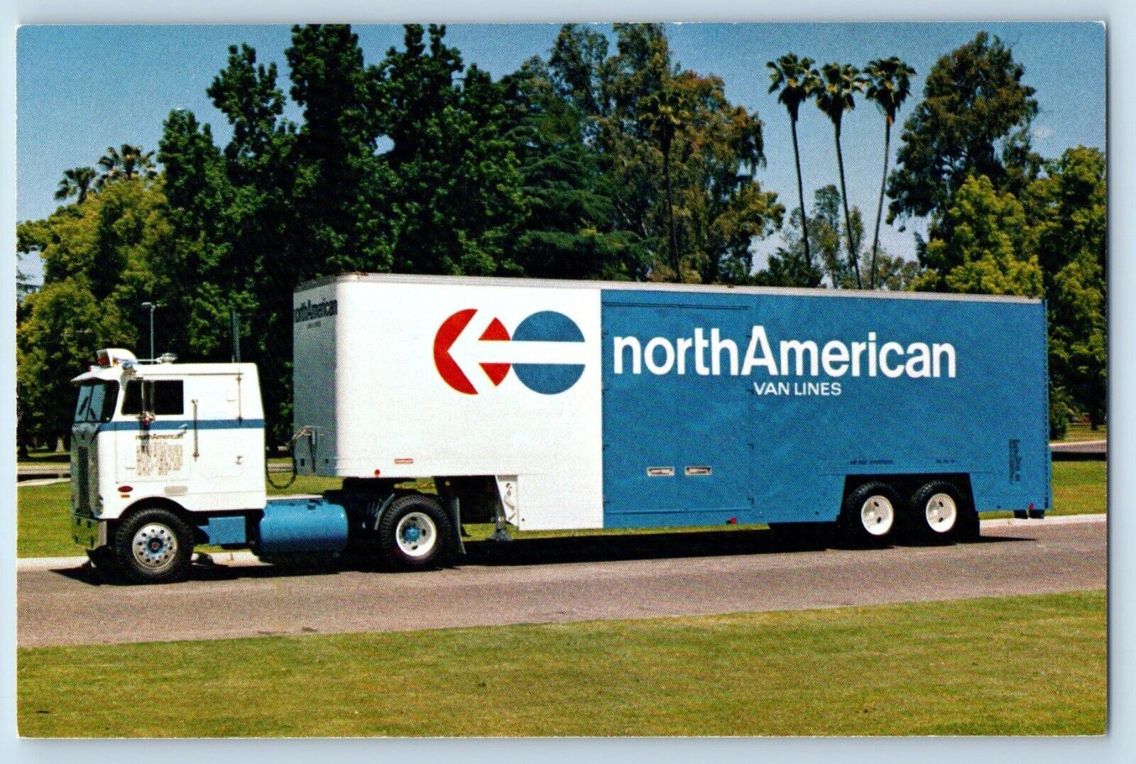 San Jose California CA Postcard North American Van Lines Truck 1978 Vintage