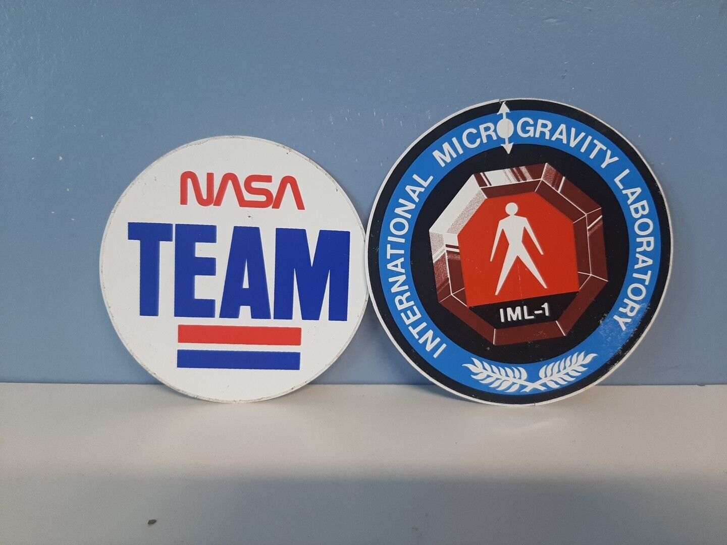 NASA Decals Lot Of 2 Microgravity And NASA Team