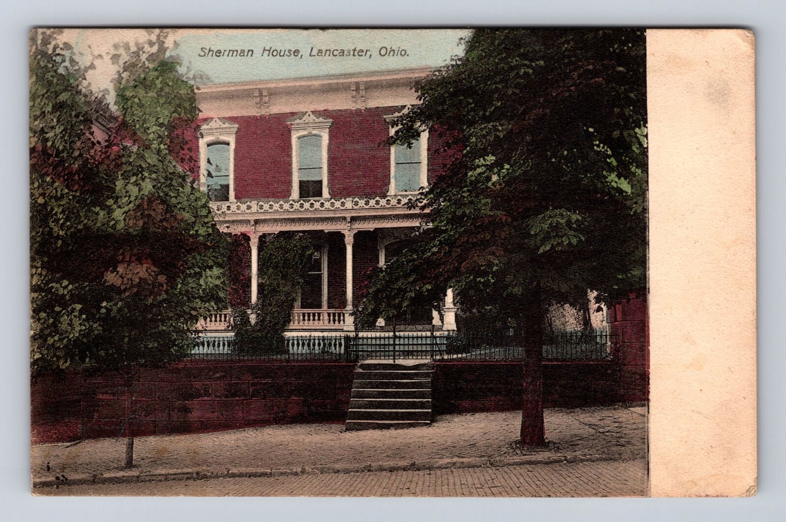 Lancaster OH-Ohio, Sherman House, Antique, Vintage c1910 Postcard
