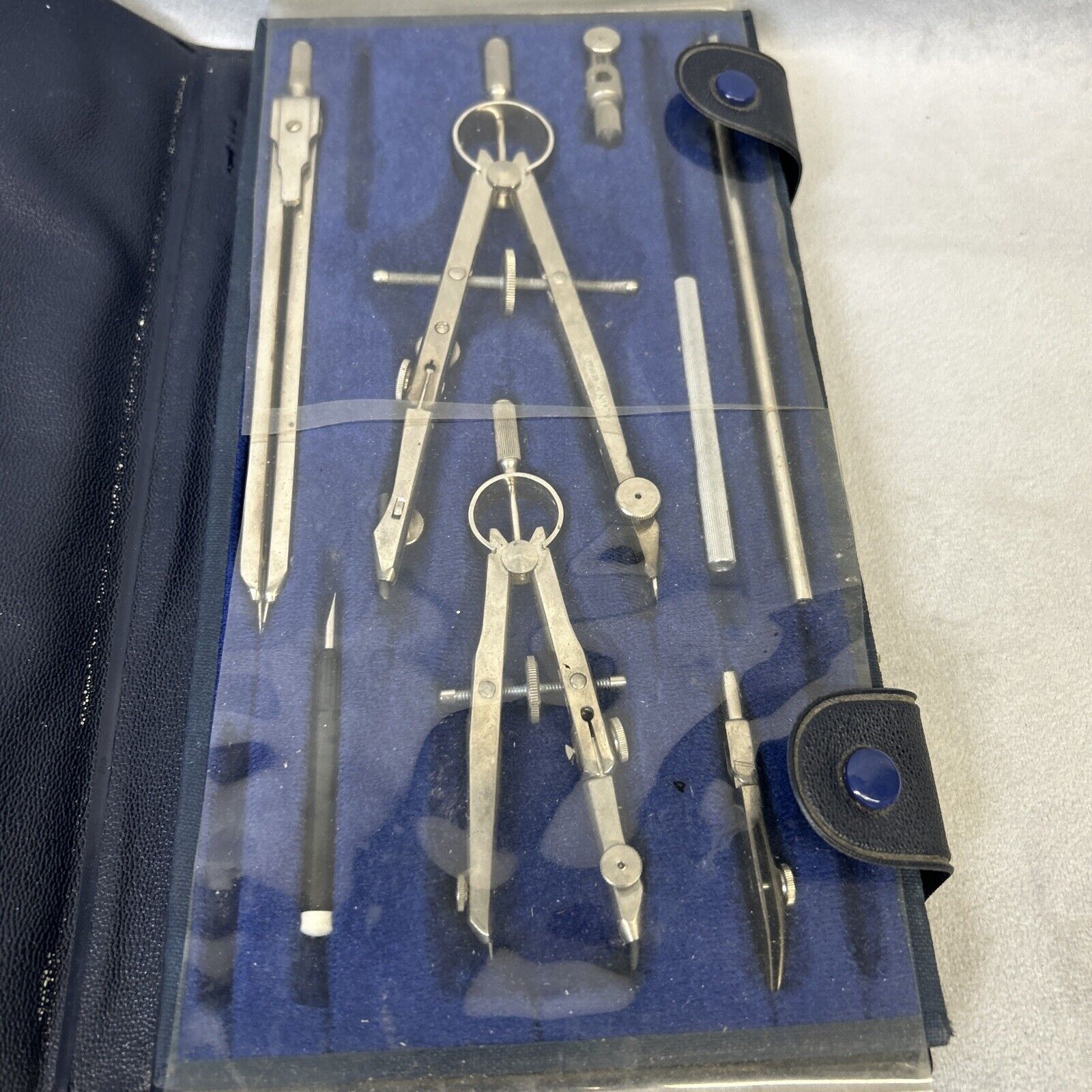 Alvin Drafting Tool Kit German Vintage Drawing Set Technical Bow Compass Case