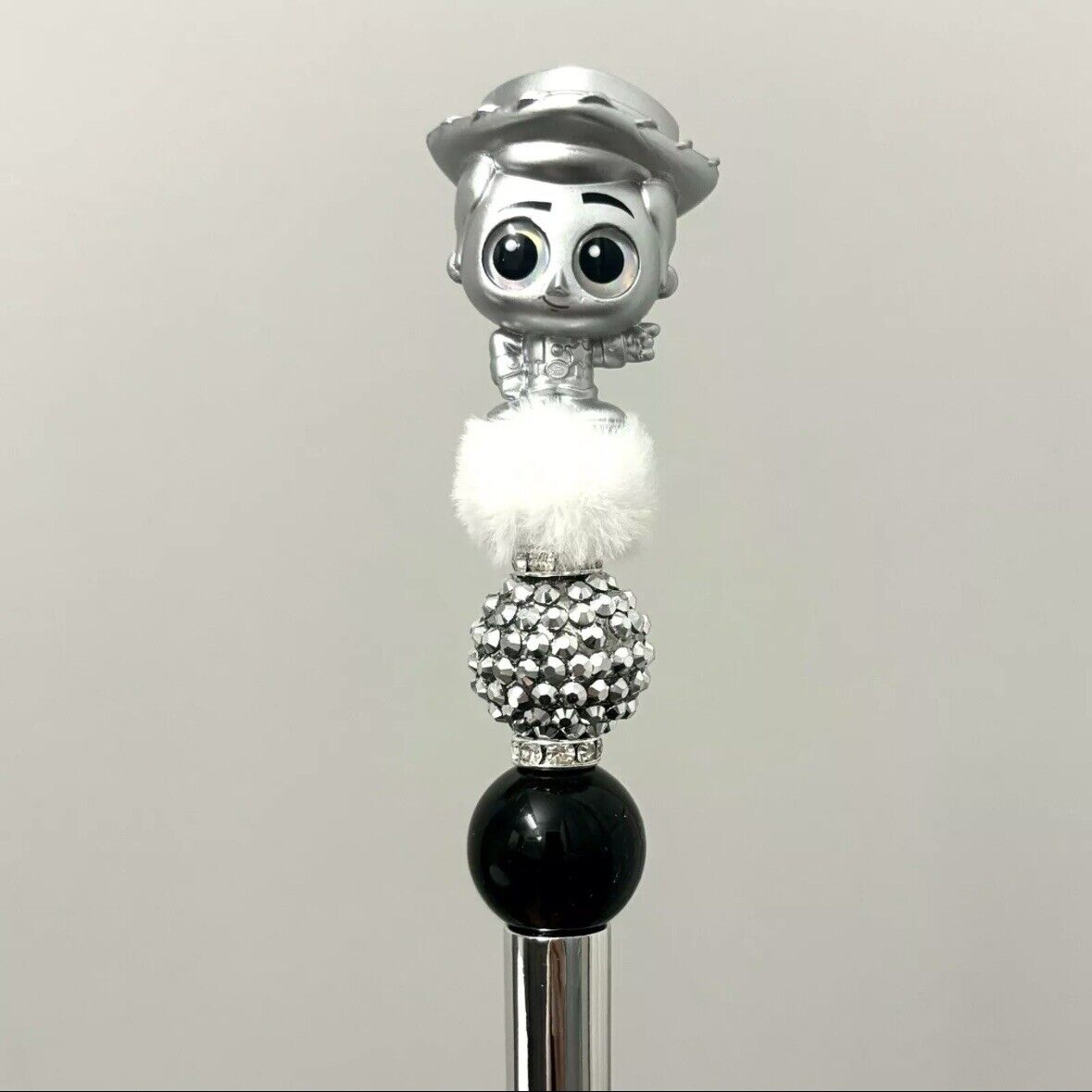 Disney Doorables Handmade Beaded Pen - Silver Woody Toy Story