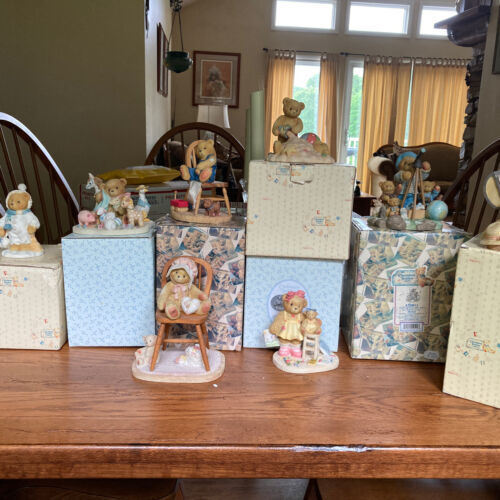 Cherished Teddies Bears Figurine Collectibles Lot Of 8 Box For All Except Jenny
