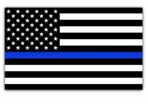 THIN BLUE LINE AMERICAN FLAG MAGNETS 12\' x8\'\'  INCH CAR FRIDGE Blue Lifes matter