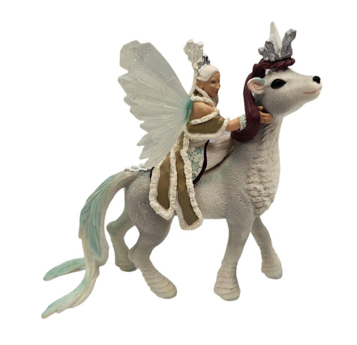 Schleich Bayala Yamuna Ice Fairy Elf 70472 Winged Figurine With unicorn