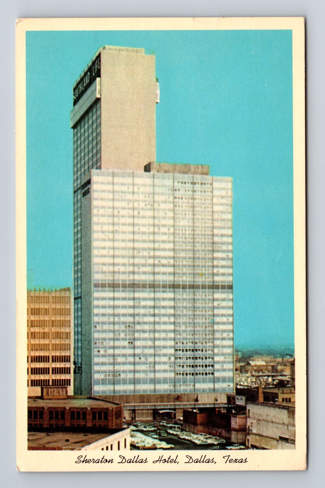 Dallas TX-Texas, Sheraton Dallas Hotel, Advertising Antique Vintage Postcard