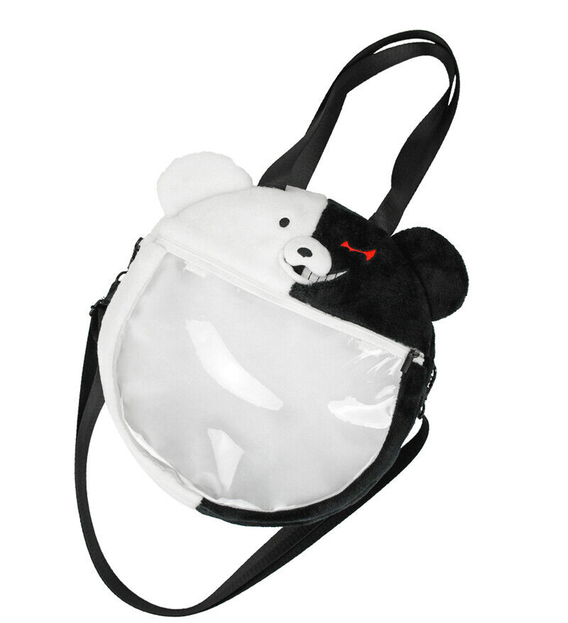 Danganronpa Monokuma Plush Bear Bag Transparent PVC Shoulder Messenger Itabag