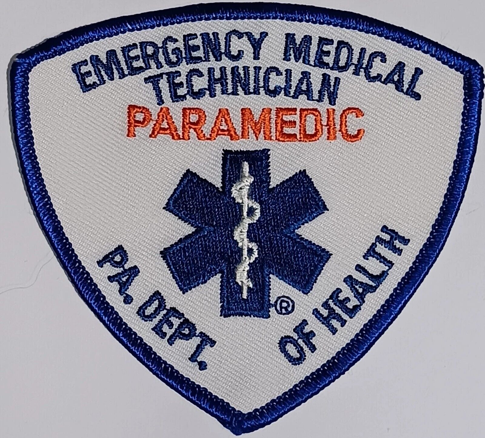 Pennsylvania Paramedic EMT Emergency Medical Technician Dept of Health Patch 