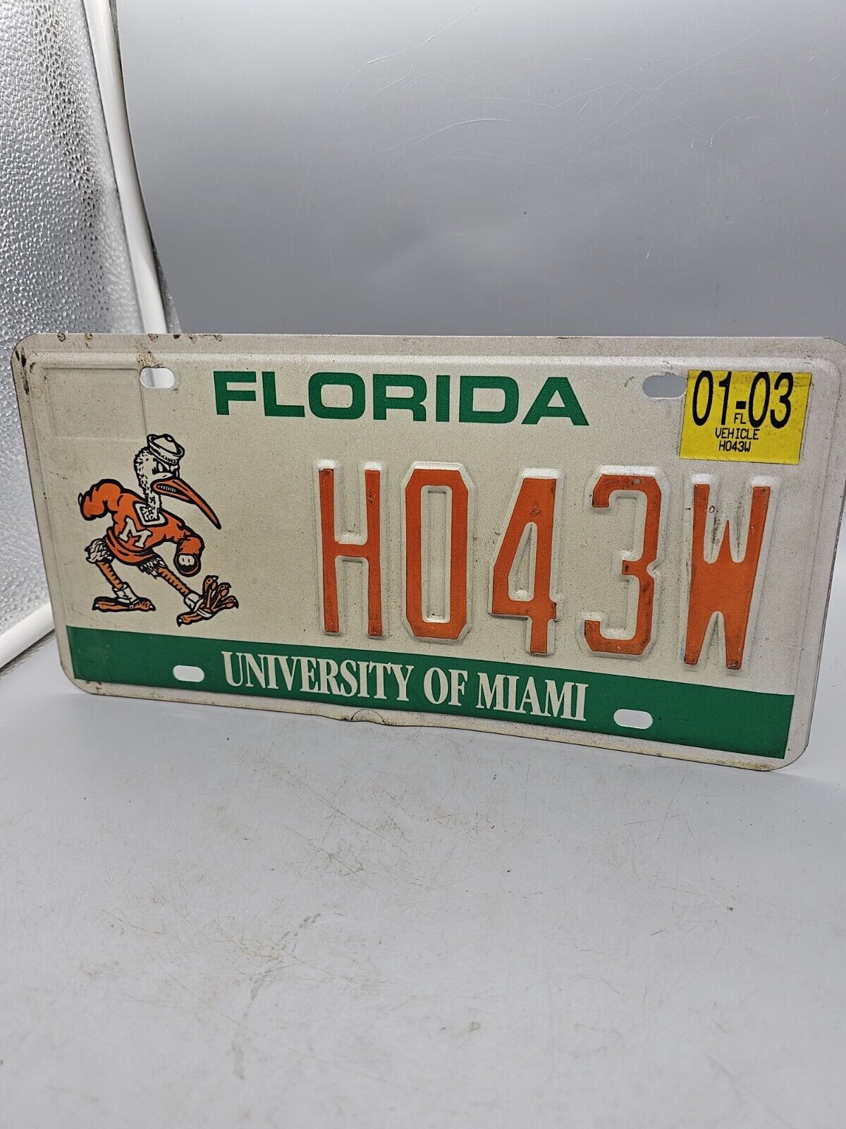 2003 Florida University of Miami License Plate Tag Specialty