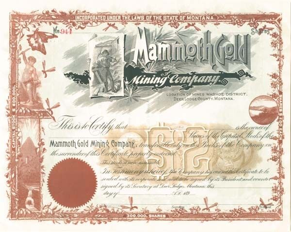 Mammoth Gold Mining Co. - Mining Stocks