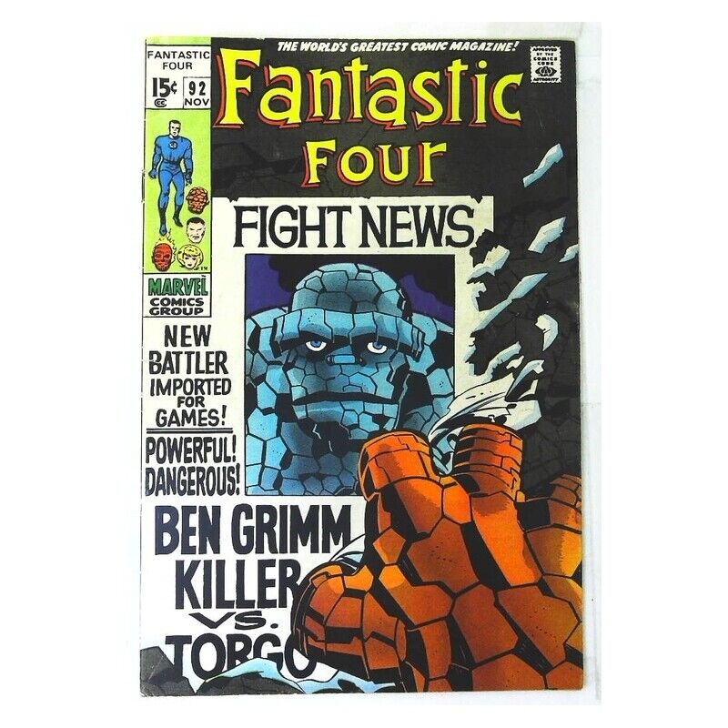 Fantastic Four #92  - 1961 series Marvel comics Fine+ Full description below [r^