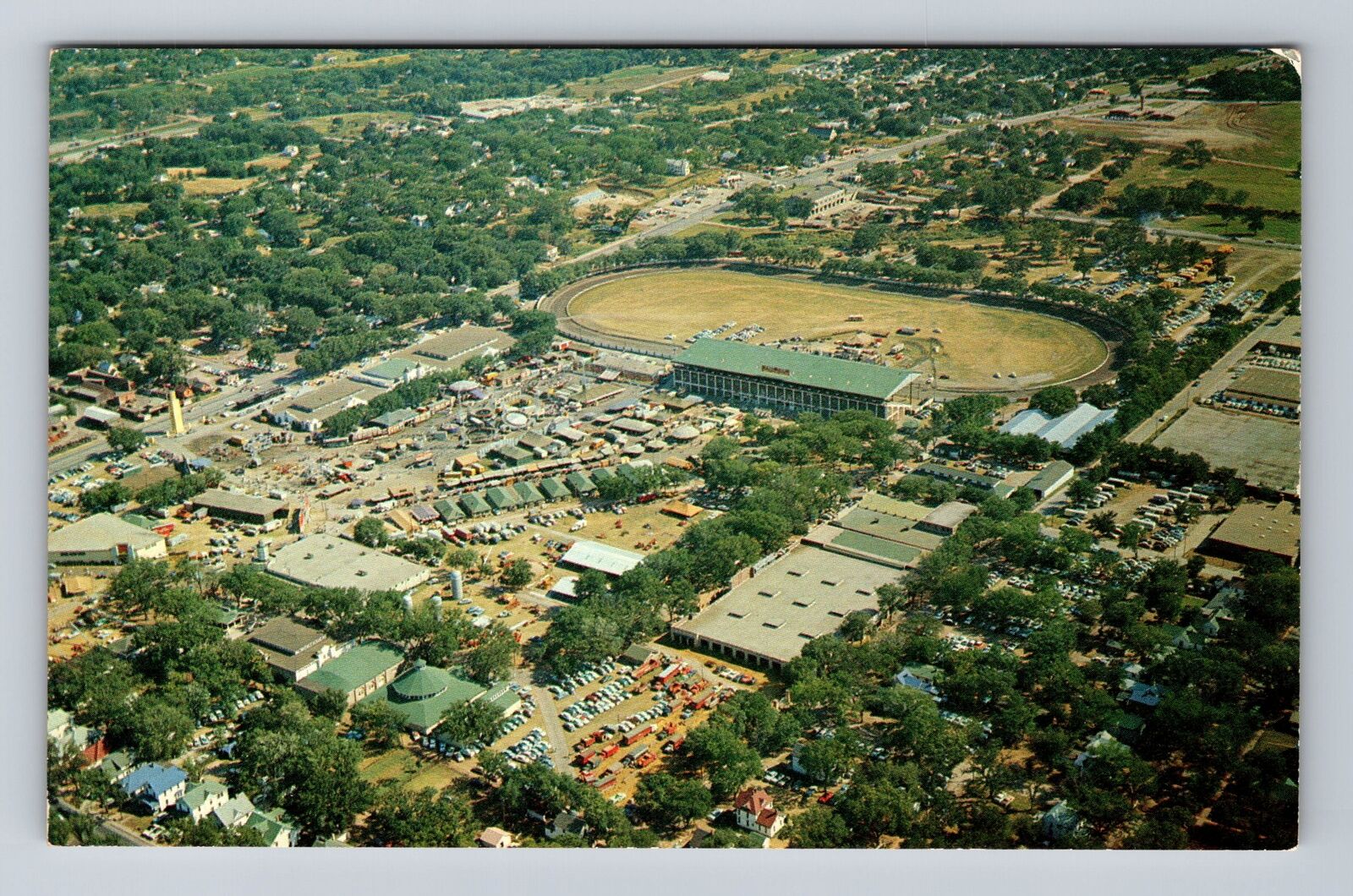 Topeka KS-Kansas, Aerial Kansas Free Fair, Antique, Vintage Postcard
