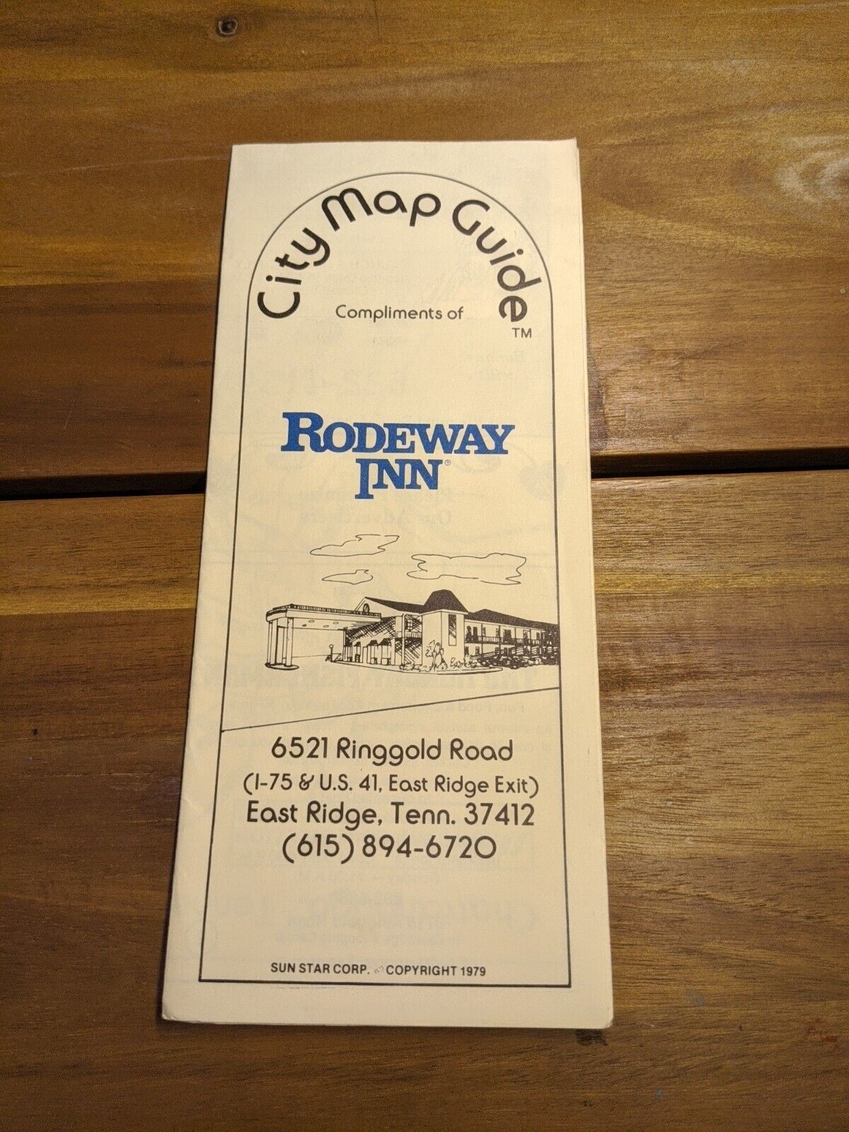 Vintage 1979 Rodeway Inn City Map Guide Brochure