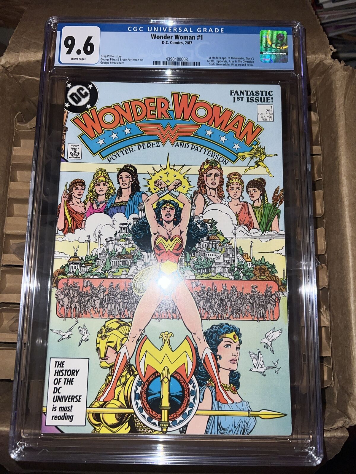 Wonder Woman (1987) #1 George Perez Cover & Art D.C. Comics CGC 9.6 GRADED ID