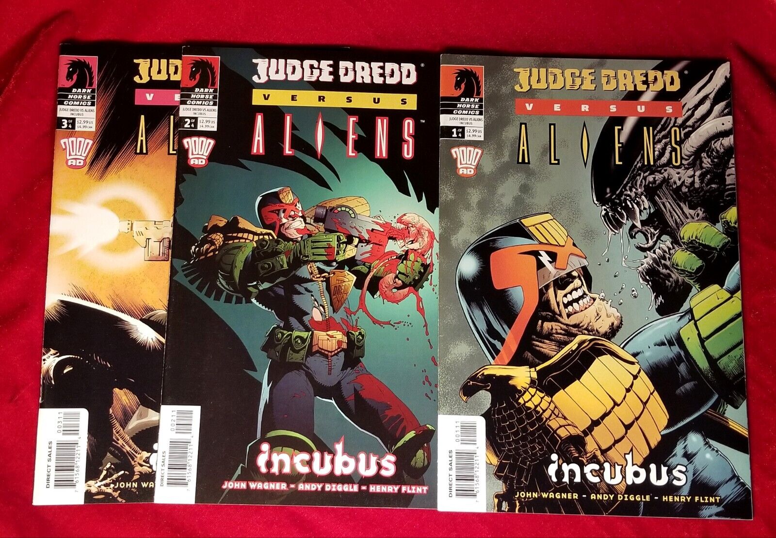 Judge Dredd vs. Aliens Incubus Series 1 2 3 Lot Dark Horse Comics Issues 