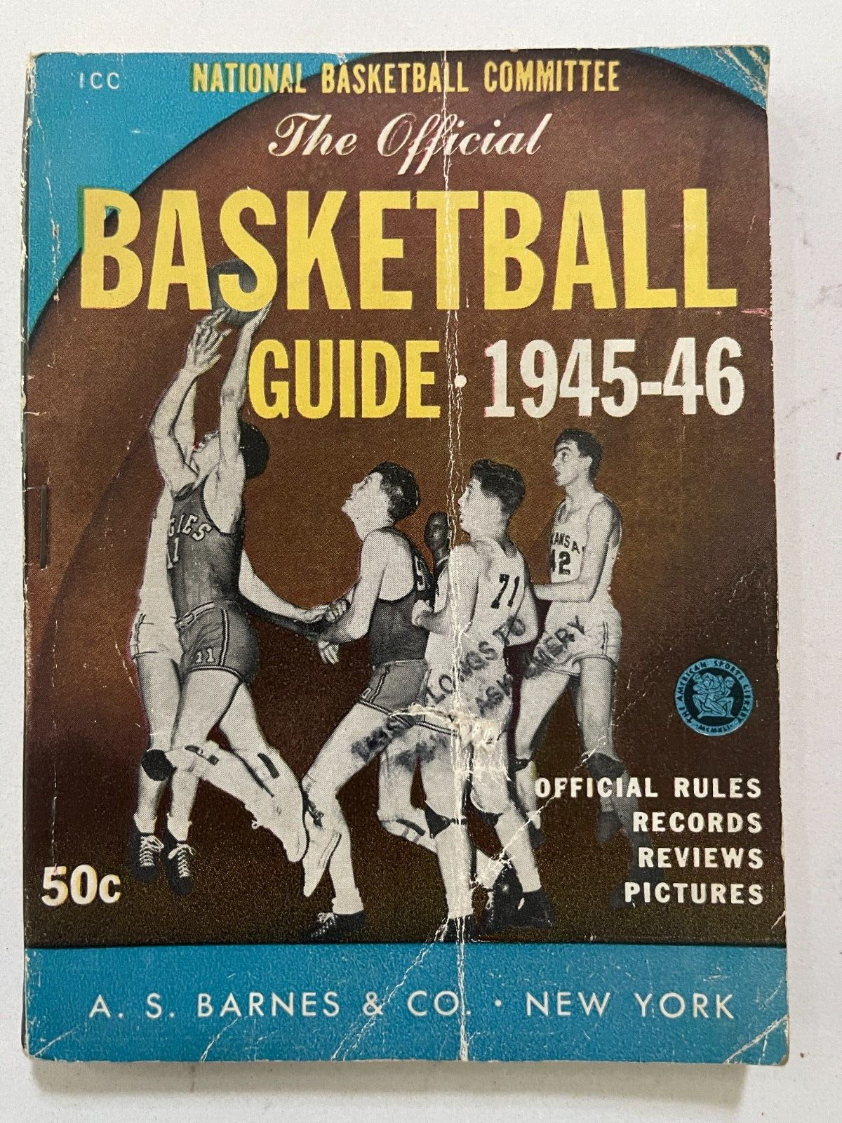 Vintage Official Basketball Guide 1945 1946 Armed Forces teams + Homefront