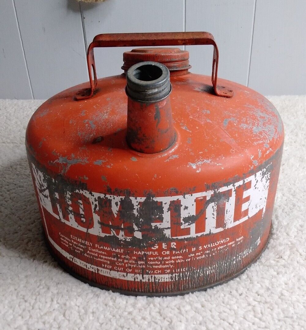 Vintage Homelite 1 Gallon Metal Gas Can