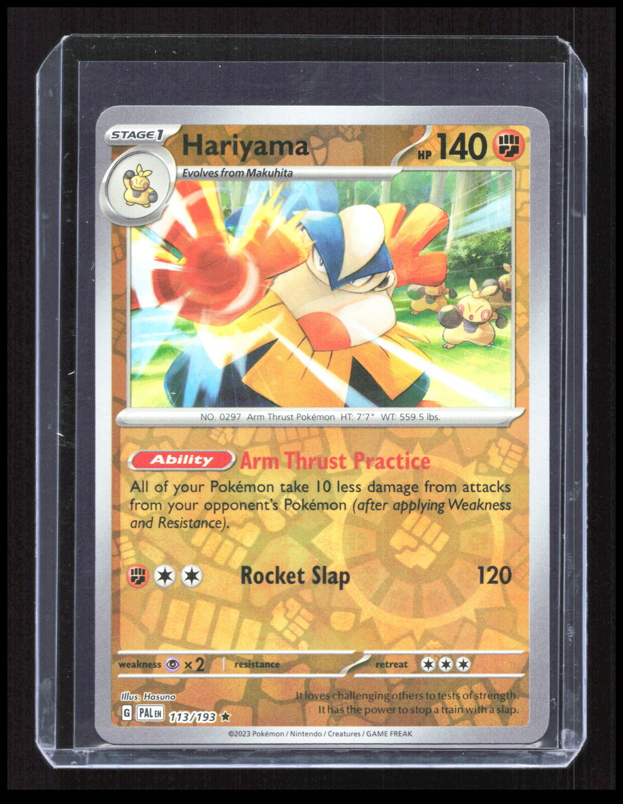 Hariyama 113/193 Reverse Holo SV02: Paldea Evolved Pokemon tcg Card CB-2-1-D-13