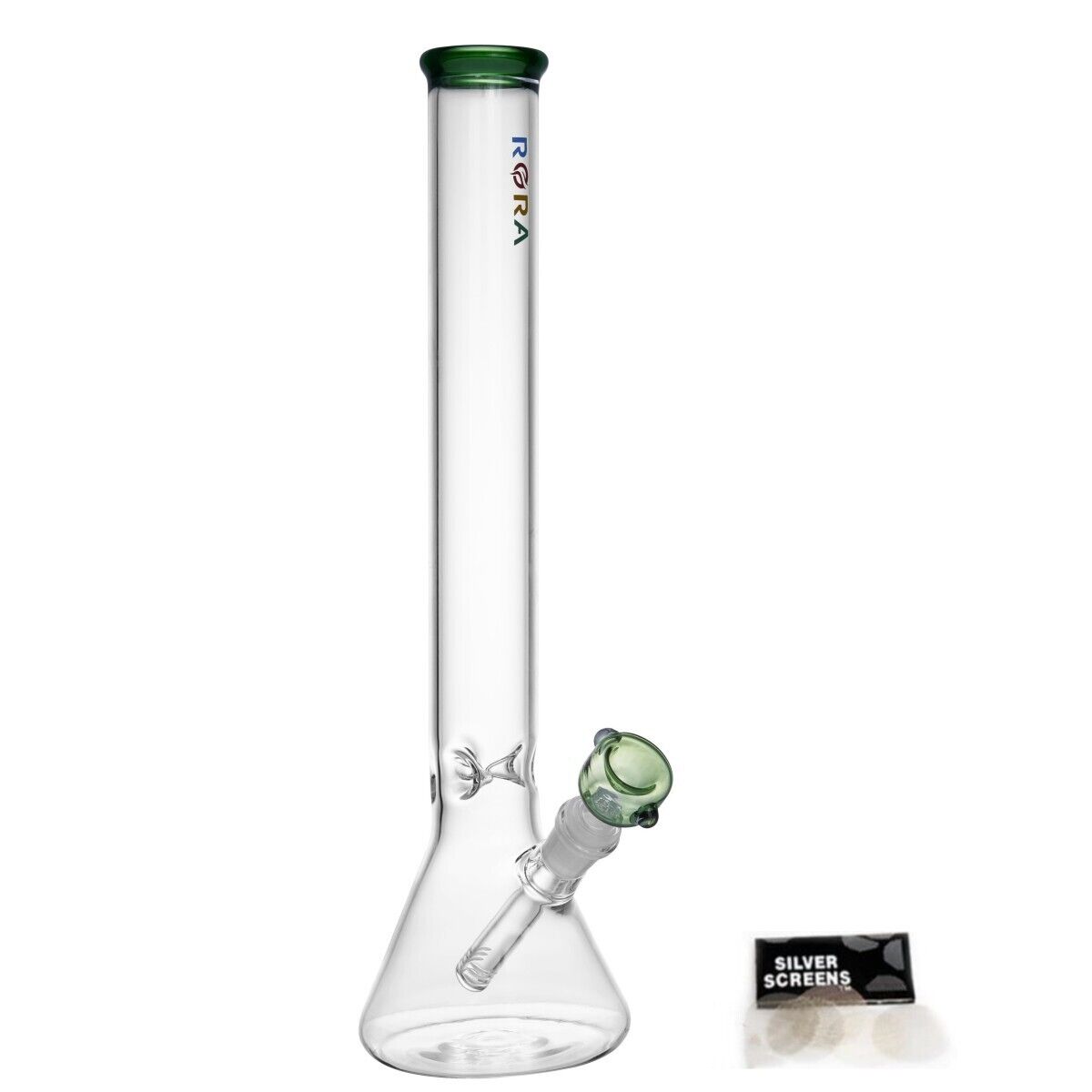 16in Heavy 6mm Thick Glass Bong Heavy Bong Green Hookah Water Pipe 14mm Bowl