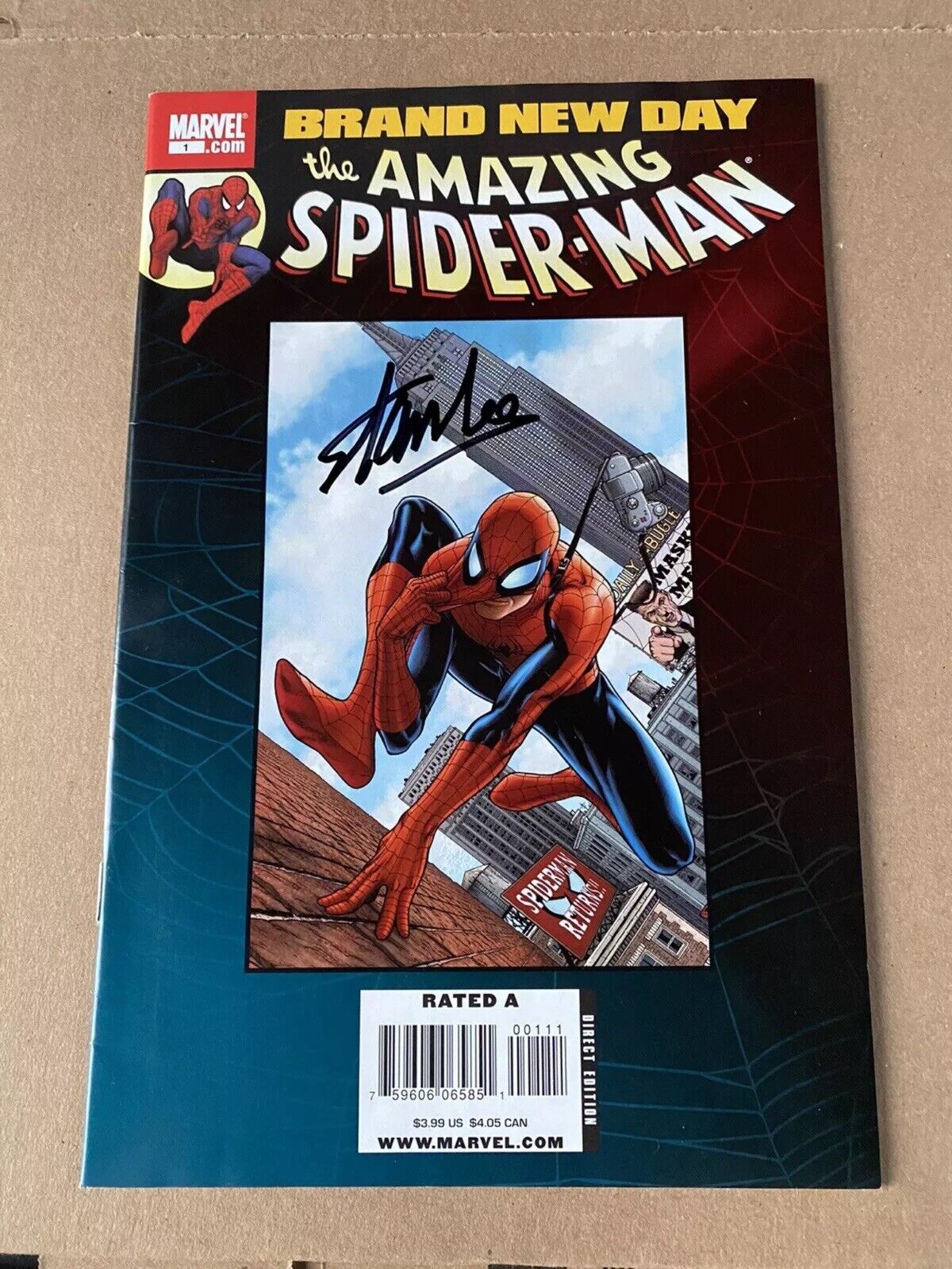 The Amazing Spider-Man: A Brand New Day 1 Signed By Stan Lee Venom Carnage