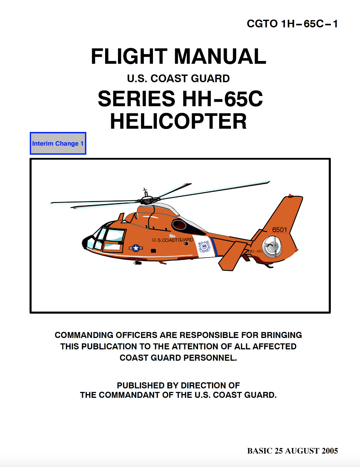 565 Page 2005 USCG Eurocopter HH-65C Dolphin CGTO 1H-65C-1 Flight Manual on CD