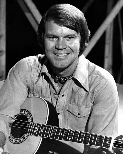 Glen Campbell classic 1960's portrait with his guitar 8x10 real photo