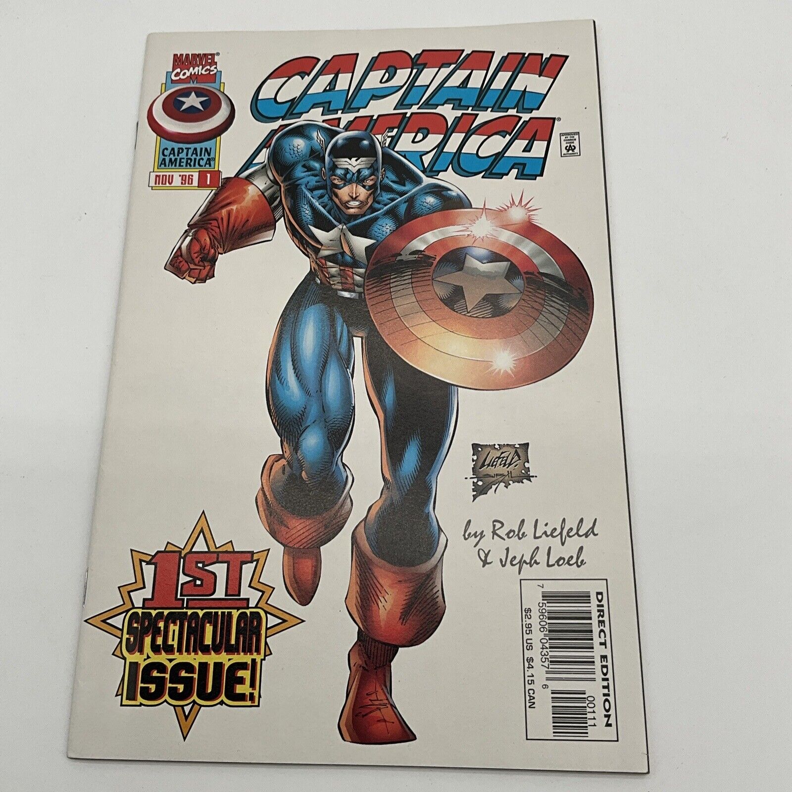 1996-Captain America #1 [1st appearance of Rikki Barnes] (Marvel Comics) 