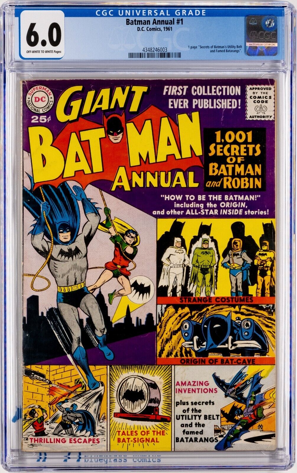 Batman Annual #1 (1961) - KEY Secrets of the Utility Belt - CGC 6.0