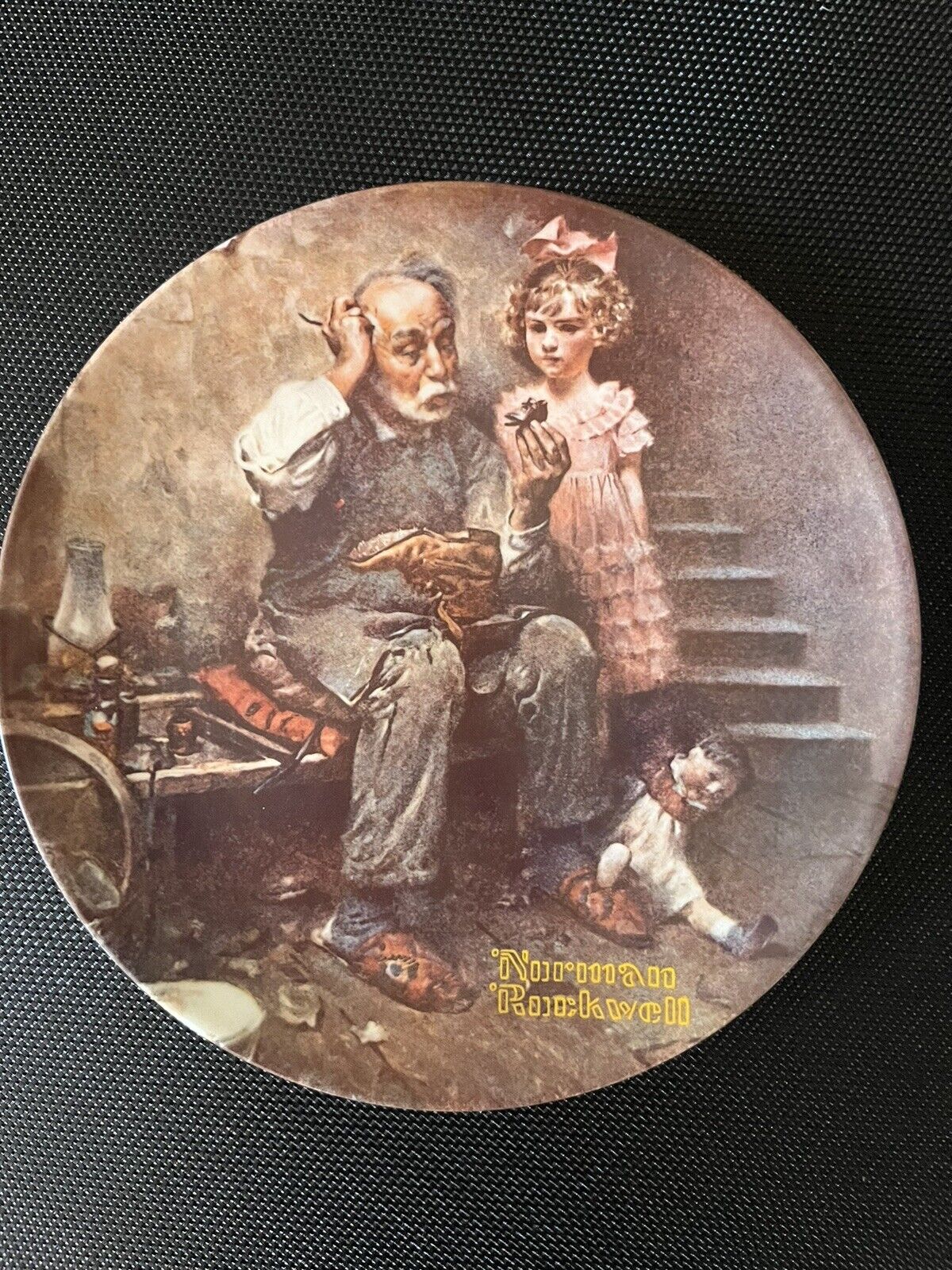 norman rockwell plates Vintage Limited Edition “The Cobbler” Single Plate