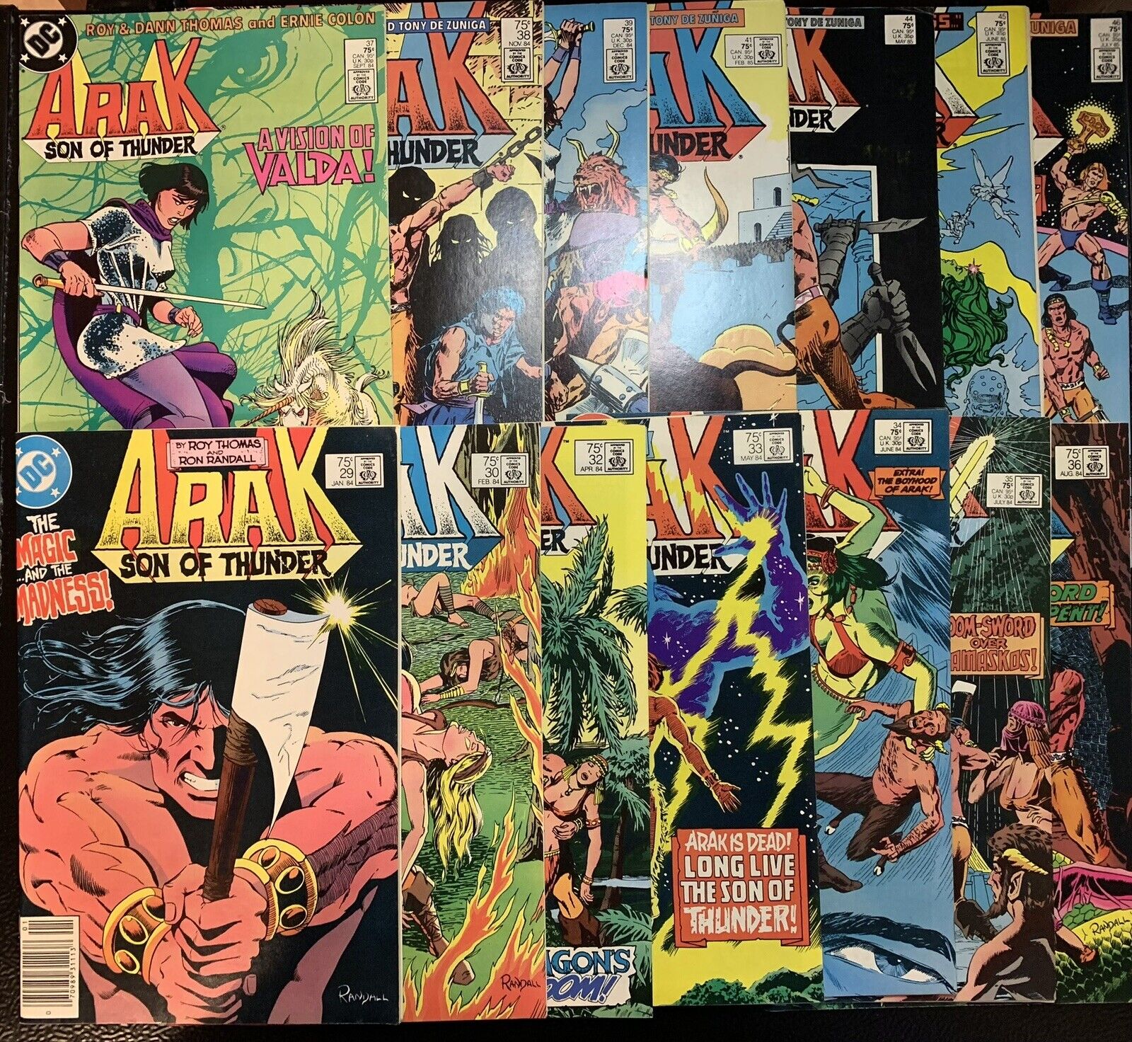 Arak Son Of Thunder Lot #29-46 (14 Books) DC Comics 1983
