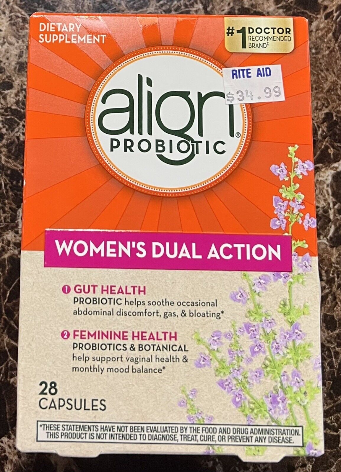 Align Probiotic Women\'s Dual Action Dietary Supplement - 28 Vegetarian Capsules