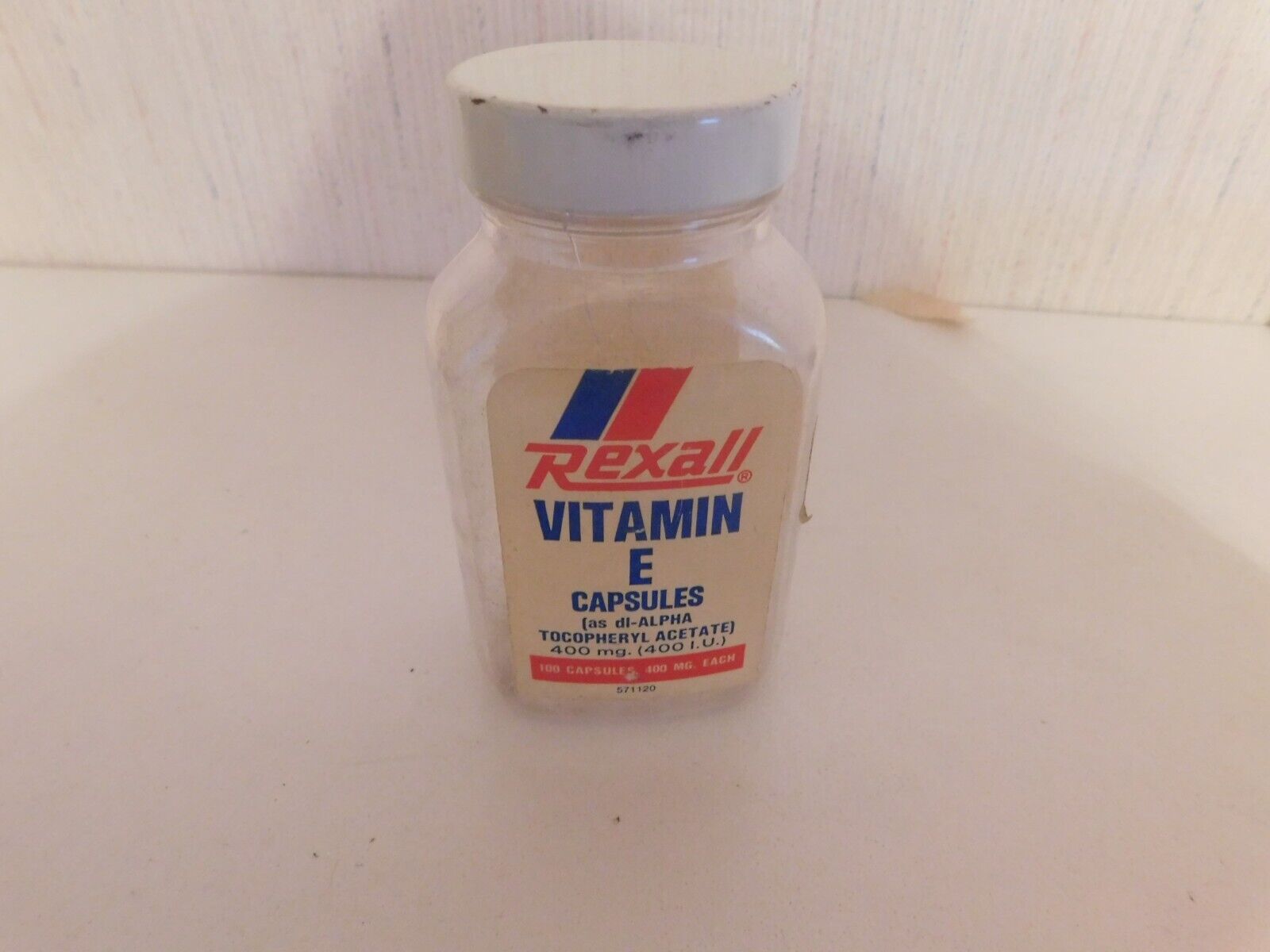 Rexall Vitamin E Capsules Empty Bottle