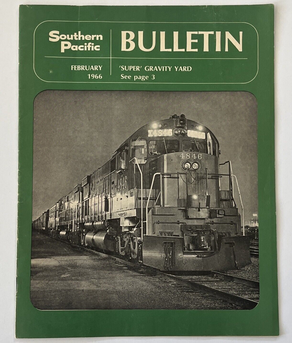 1966 Southern Pacific Railroad Bulletin Feb Roseville Yard Cover CA