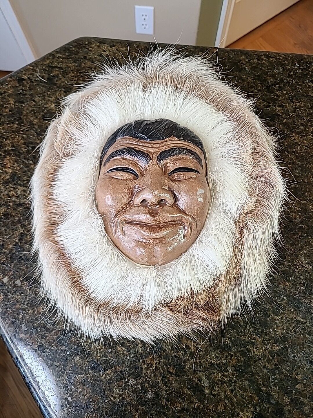 1958 Temple Native Alaskan Mask Figure Art HANDMADE