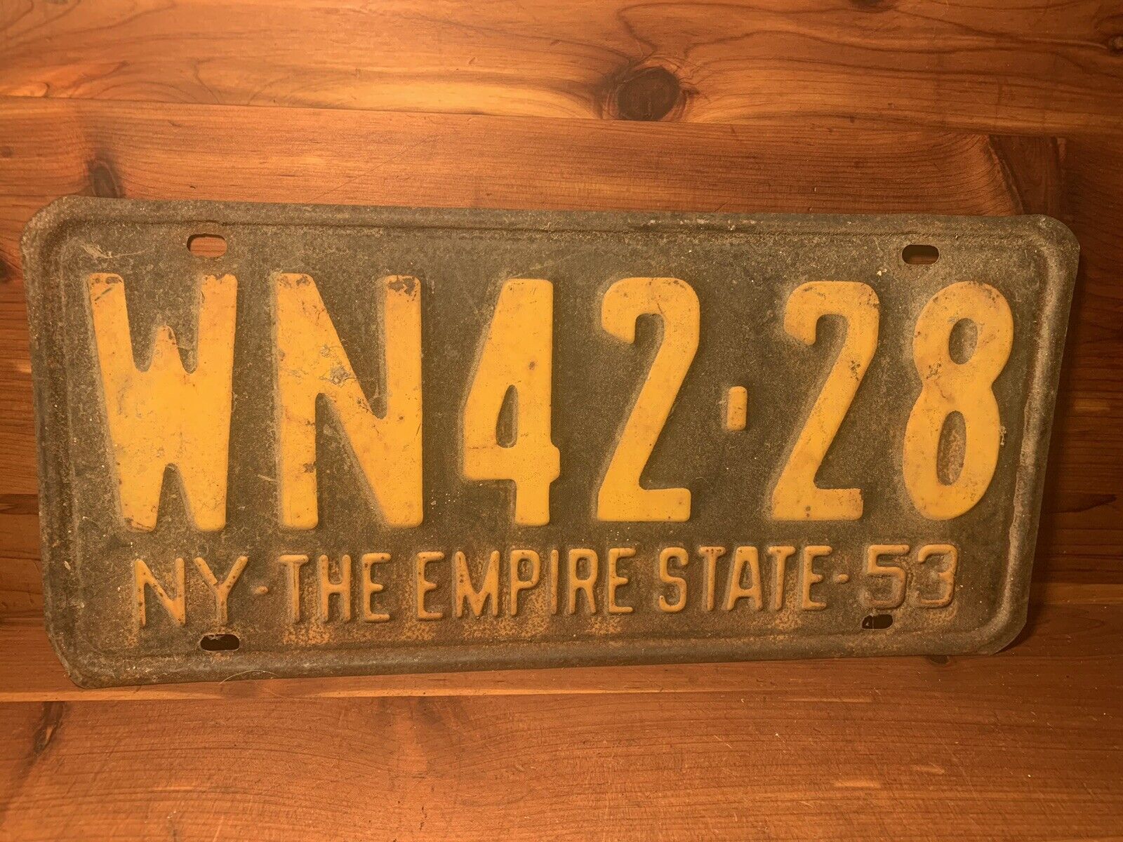 Vintage WN4228 NY The Empire State License Plate